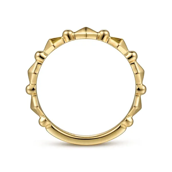 14K Yellow Gold Fancy Band Gabriel Co Rings