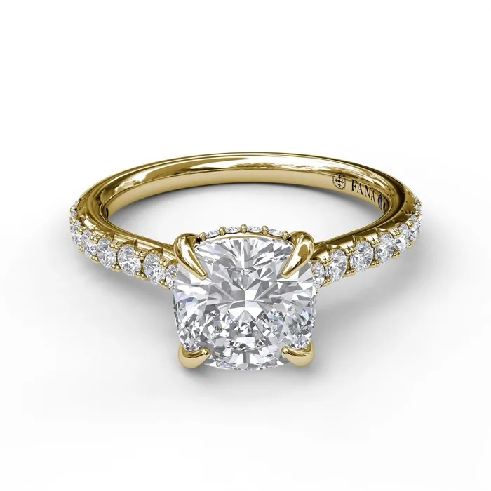 14K Yellow Gold Semi Mount Ring Fana Rings