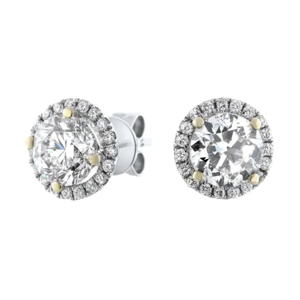 14kt White Gold Stud Earrings With Halo 202ct Diamonds E12000 Diamond Source NYC Earrings 14kt White Gold Stud Earrings With Halo 202ct Diamonds E12000 Diamond Source NYC Earrings