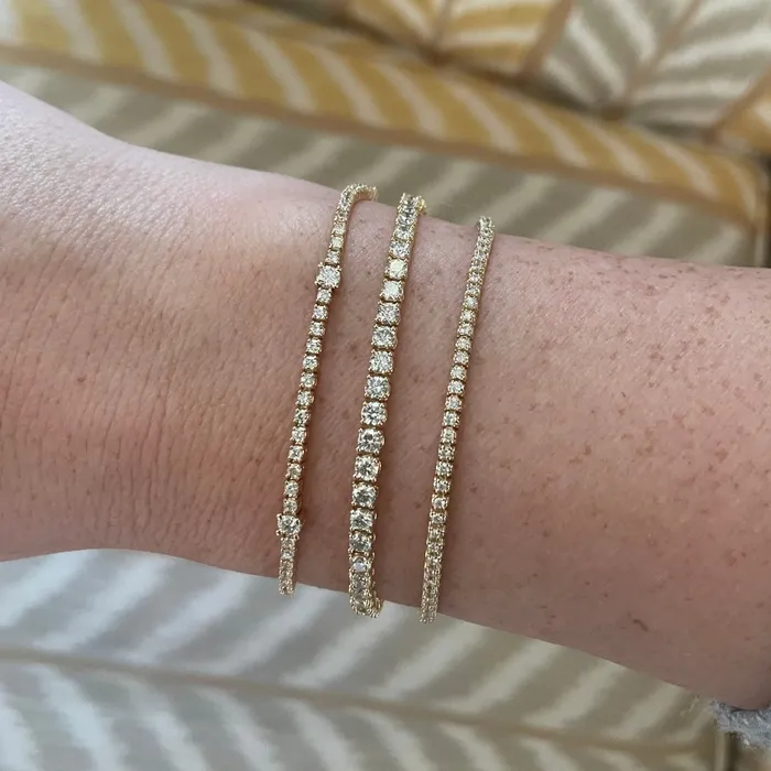 1ctw Diamond 14K Yellow Gold Tennis Bracelet Croghans Bracelets