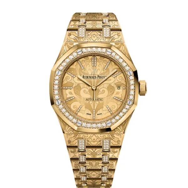 Audemars Piguet Bracelets Audemars Piguet Royal Oak Selfwinding Cashmere 37mm Watch Ref 15456BAZG1251BA01 Yellow Gold Diamond Dial Case in 18K Yellow Gold Diamond Bracelet Audemars Piguet Bracelets Audemars Piguet Royal Oak Selfwinding Cashmere 37mm Watch Ref 15456BAZG1251BA01 Yellow Gold Diamond Dial Case in 18K Yellow Gold Diamond Bracelet