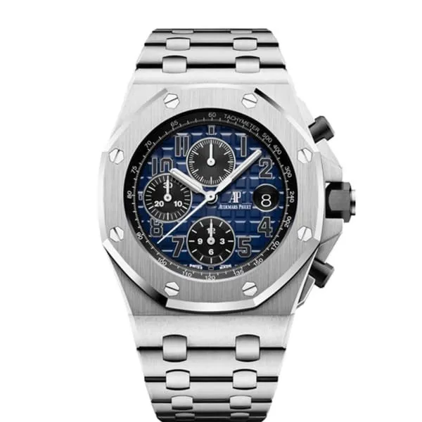 Audemars Piguet Royal Oak Offshore Selfwinding Chronograph 42mm Mens Watch Ref 26470PTOO1000PT02 Blue Dial Platinum Bracelet Audemars Piguet Bracelets Audemars Piguet Royal Oak Offshore Selfwinding Chronograph 42mm Mens Watch Ref 26470PTOO1000PT02 Blue Dial Platinum Bracelet Audemars Piguet Bracelets