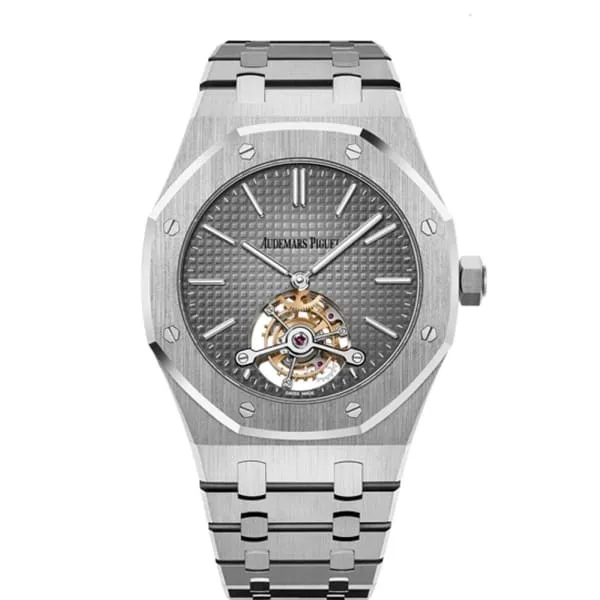 Audemars Piguet Royal Oak Tourbillon ExtraThin 41mm Mens Watch Ref 26510PTOO1220PT01 Grey Dial Platinum Bracelet Audemars Piguet Bracelets Audemars Piguet Royal Oak Tourbillon ExtraThin 41mm Mens Watch Ref 26510PTOO1220PT01 Grey Dial Platinum Bracelet Audemars Piguet Bracelets