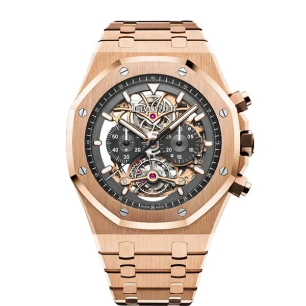 Bracelets Audemars Piguet Audemars Piguet Royal Oak Tourbillon Chronograph 44mm Mens Watch Ref 26347OROO1205OR01 Openworked Skeleton Dial 18K Rose Gold Bracelet Bracelets Audemars Piguet Audemars Piguet Royal Oak Tourbillon Chronograph 44mm Mens Watch Ref 26347OROO1205OR01 Openworked Skeleton Dial 18K Rose Gold Bracelet