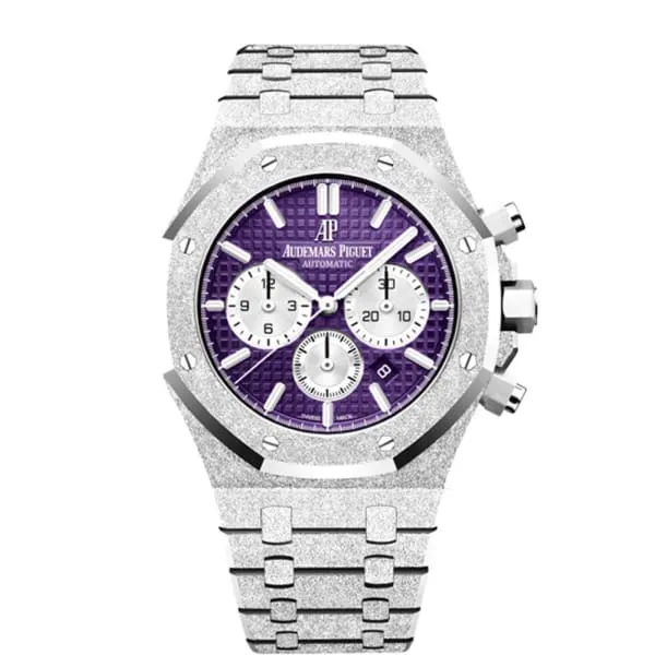 Bracelets Audemars Piguet Royal Oak Selfwinding Chronograph Frosted Gold 41mm Mens Watch Ref 26331BCGG1224BC01 Purple Dial 18K White Gold Bracelet Audemars Piguet Bracelets Audemars Piguet Royal Oak Selfwinding Chronograph Frosted Gold 41mm Mens Watch Ref 26331BCGG1224BC01 Purple Dial 18K White Gold Bracelet Audemars Piguet