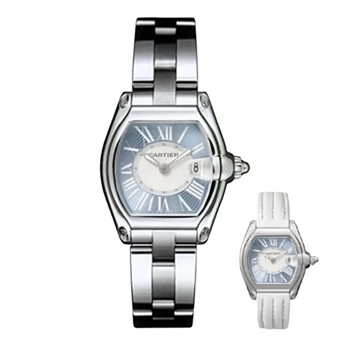 Bracelets Cartier Cartier Roadster 36mm Watch Ref W62053V3 Blue Roman Dial Stainless Steel Bracelet Bracelets Cartier Cartier Roadster 36mm Watch Ref W62053V3 Blue Roman Dial Stainless Steel Bracelet