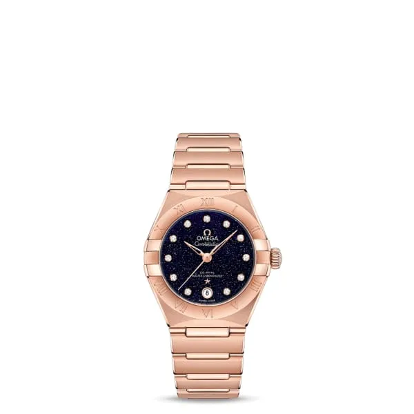 Bracelets Omega Constellation 29mm Watch Ref 13150292053003 Blue Diamond Index Dial 18K Rose Gold Bracelet Omega Bracelets Omega Constellation 29mm Watch Ref 13150292053003 Blue Diamond Index Dial 18K Rose Gold Bracelet Omega