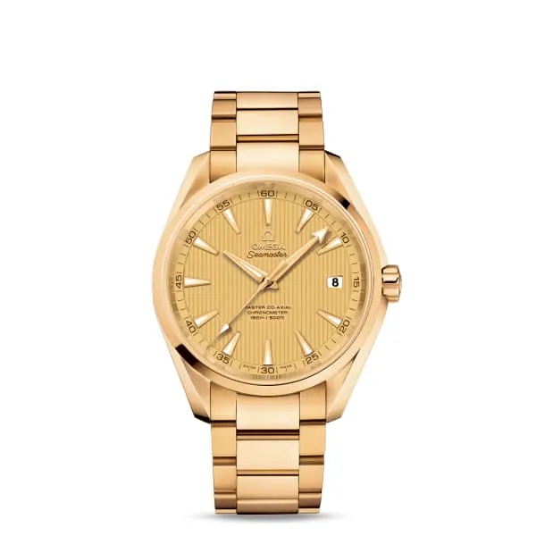 Bracelets Omega Omega Seamaster 42mm Watch Ref 23150422108001 Champagne Index Dial 18K Yellow Gold Bracelet Bracelets Omega Omega Seamaster 42mm Watch Ref 23150422108001 Champagne Index Dial 18K Yellow Gold Bracelet