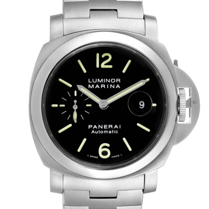 Bracelets Panerai Panerai Luminor 44mm Ref PAM00299 Black Dial Stainless Steel Bracelet
