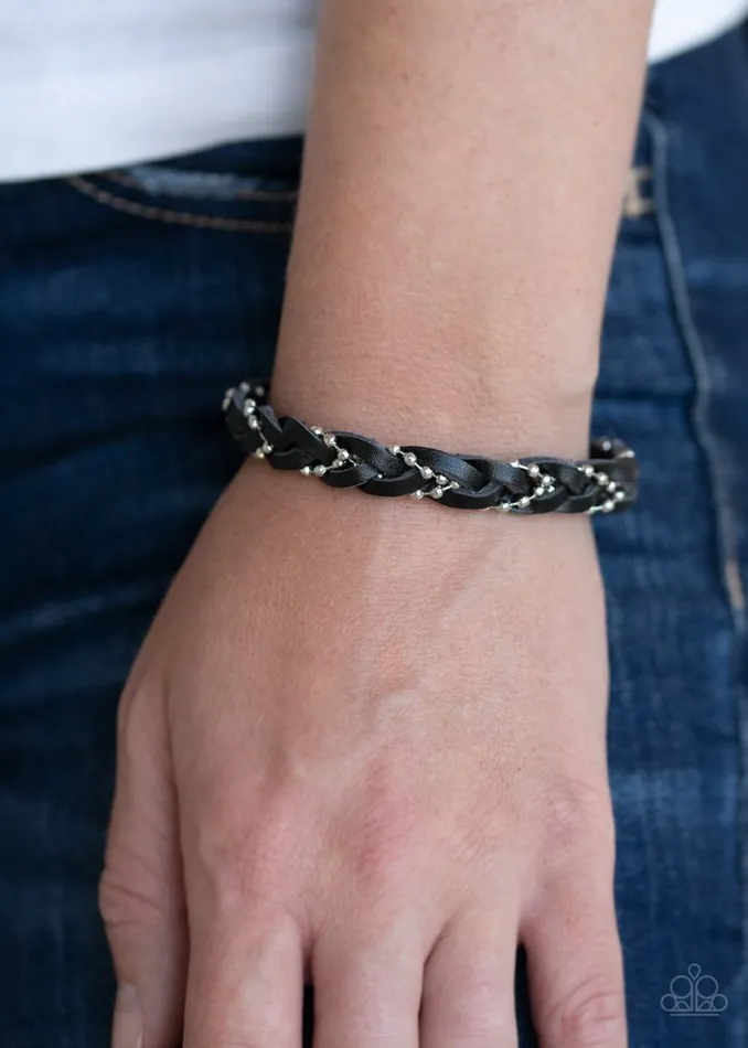 Bracelets Paparazzi Bracelet Cowboy Couture Black Paparazzi Jewelry