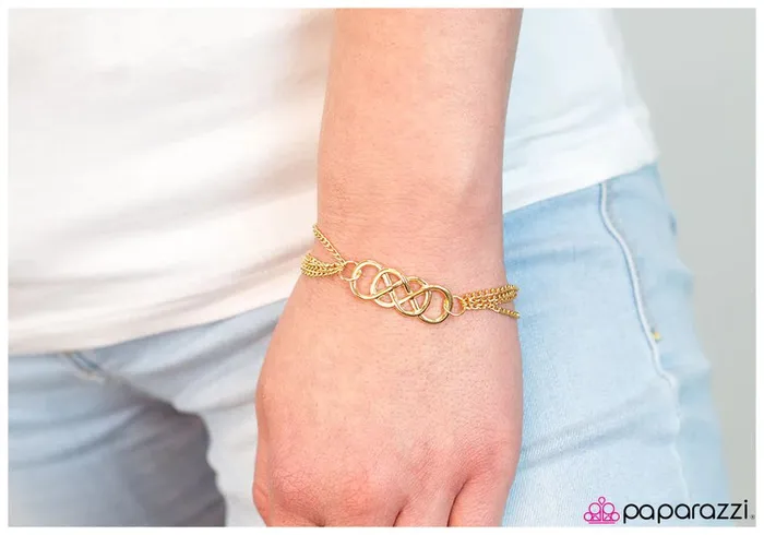 Bracelets Paparazzi Bracelet Infinite Thrills Gold Paparazzi Jewelry