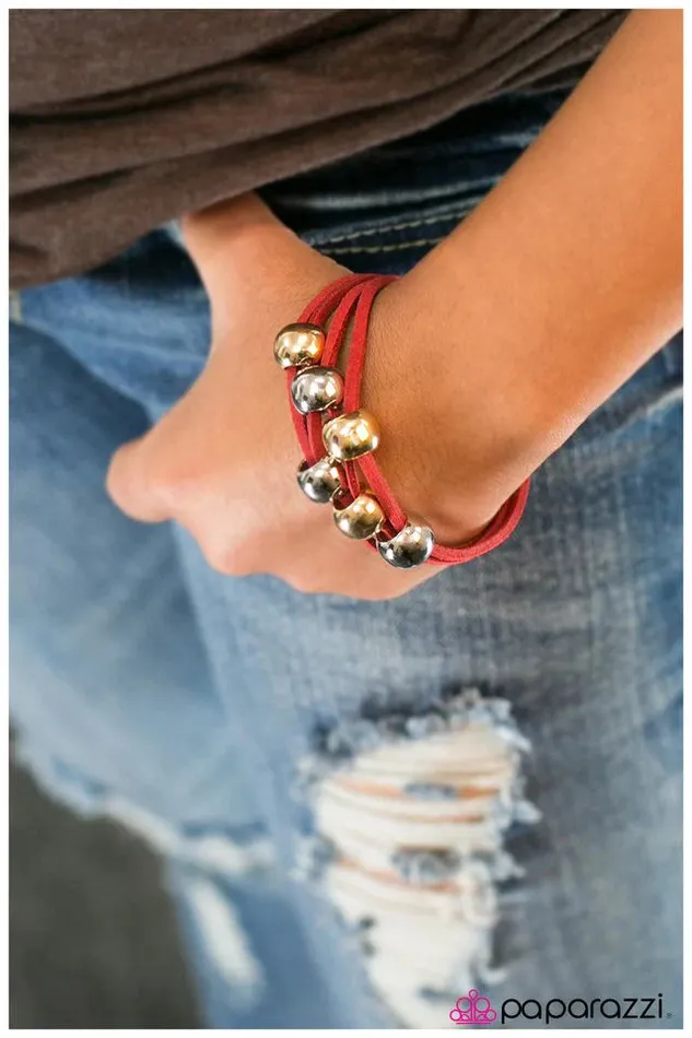 Bracelets Paparazzi Bracelet Overly Understated Red Paparazzi Jewelry
