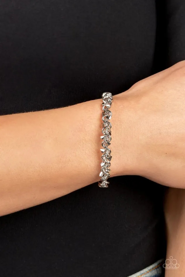 Bracelets Paparazzi Bracelet Space Age Artisan Silver Paparazzi Jewelry