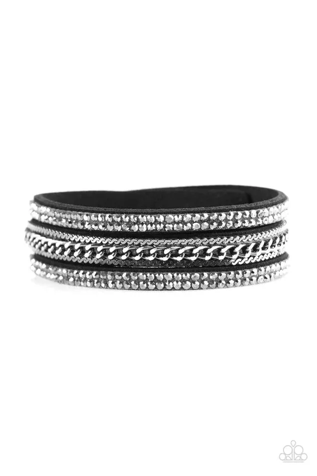 Bracelets Paparazzi Bracelet Unstoppable Black Paparazzi Jewelry