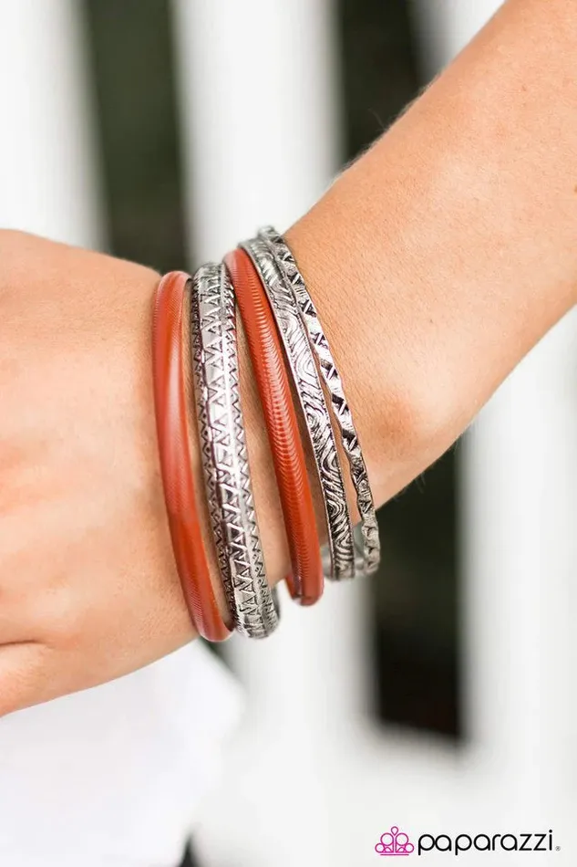 Bracelets Paparazzi Jewelry Paparazzi Bracelet A Walk Through The JURASSIC Park Orange Bracelets Paparazzi Jewelry Paparazzi Bracelet A Walk Through The JURASSIC Park Orange