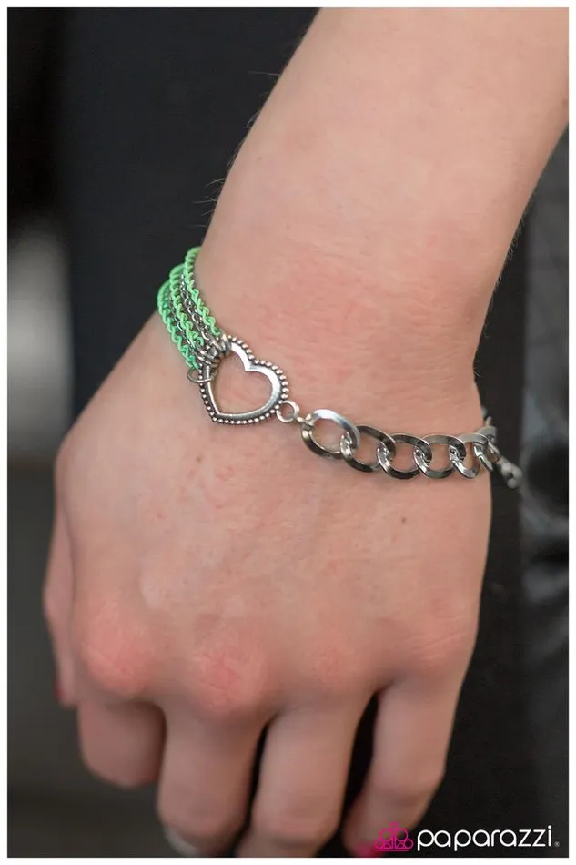 Bracelets Paparazzi Jewelry Paparazzi Bracelet First Date Green