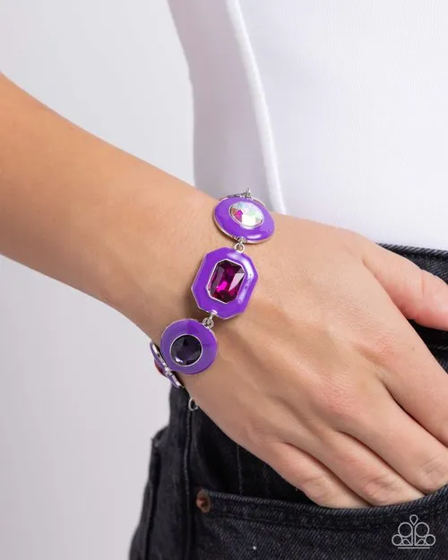 Bracelets Paparazzi Jewelry Paparazzi Bracelet Glazed Guest Purple