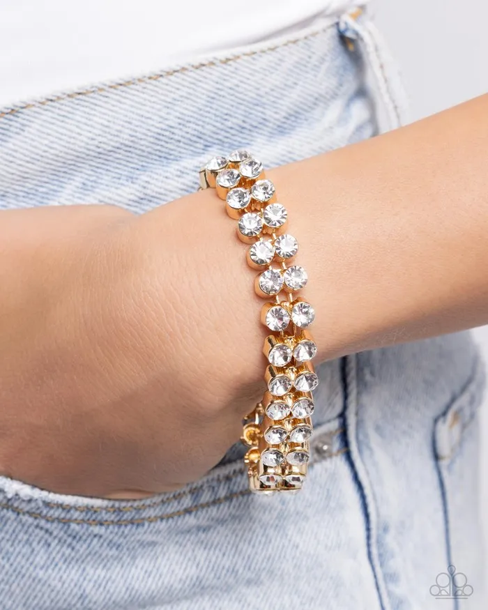 Bracelets Paparazzi Jewelry Paparazzi Bracelet Once Upon A TIARA Gold
