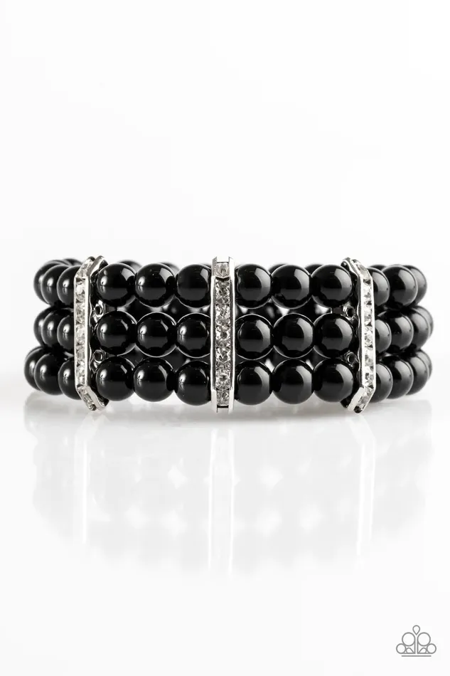 Bracelets Paparazzi Jewelry Paparazzi Bracelet Put On Your GLAM Face Black
