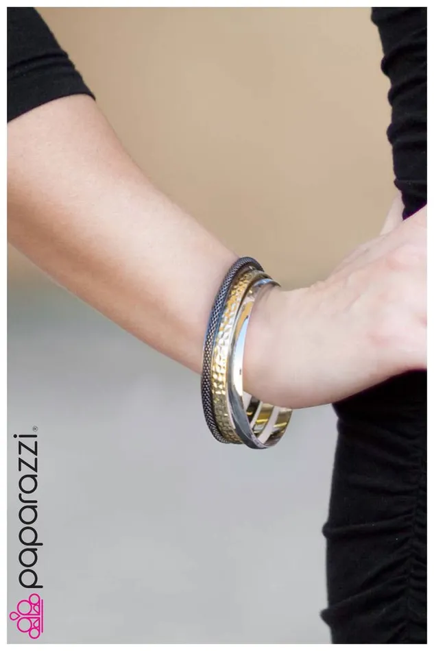 Bracelets Paparazzi Jewelry Paparazzi Bracelet Triple Threat Gold