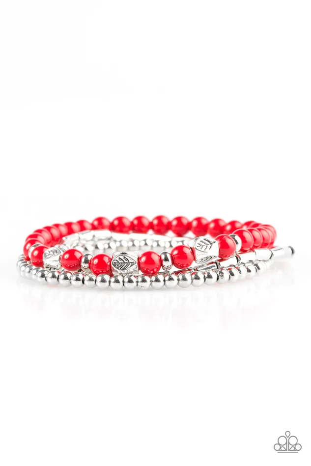 Bracelets Paparazzi Jewelry Paparazzi Bracelet What A TREEt Red