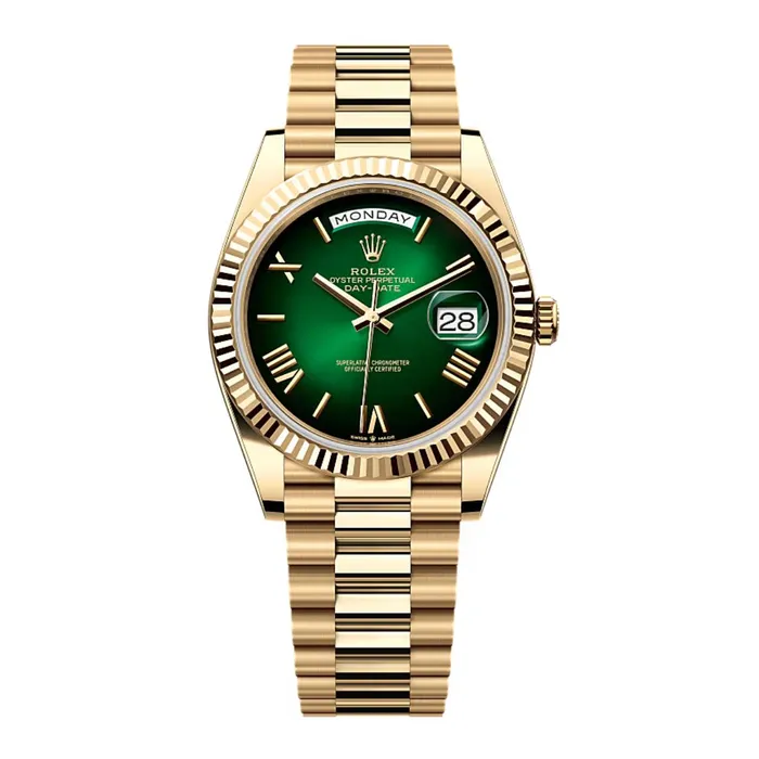 Bracelets Rolex 2024 Release Rolex DayDate 40mm Ref 2282380069 Green Ombre Dial 18k Yellow Gold Presidential Bracelet Watch Bracelets Rolex 2024 Release Rolex DayDate 40mm Ref 2282380069 Green Ombre Dial 18k Yellow Gold Presidential Bracelet Watch