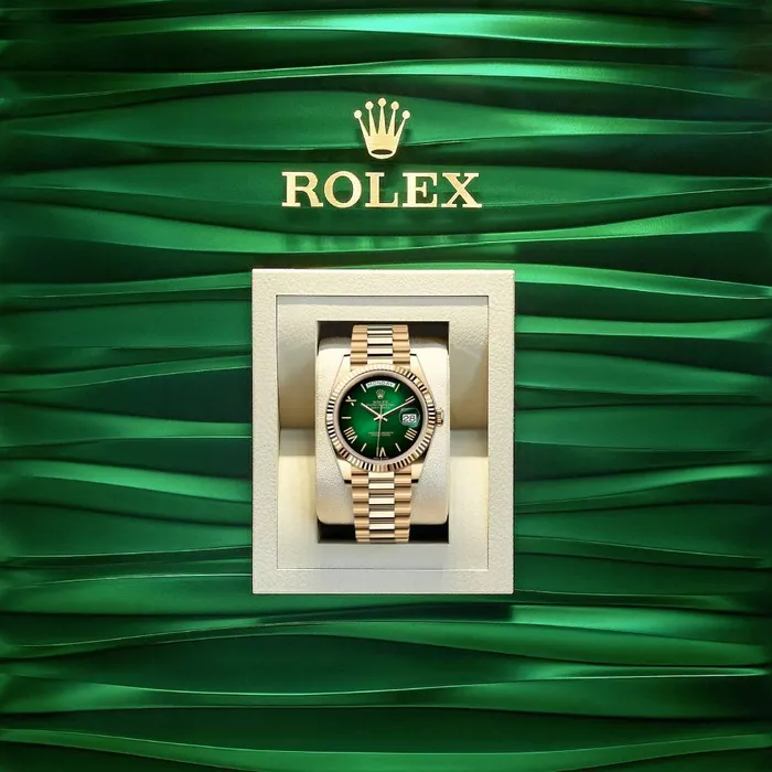 Bracelets Rolex 2024 Release Rolex DayDate 40mm Ref 2282380069 Green Ombre Dial 18k Yellow Gold Presidential Bracelet Watch