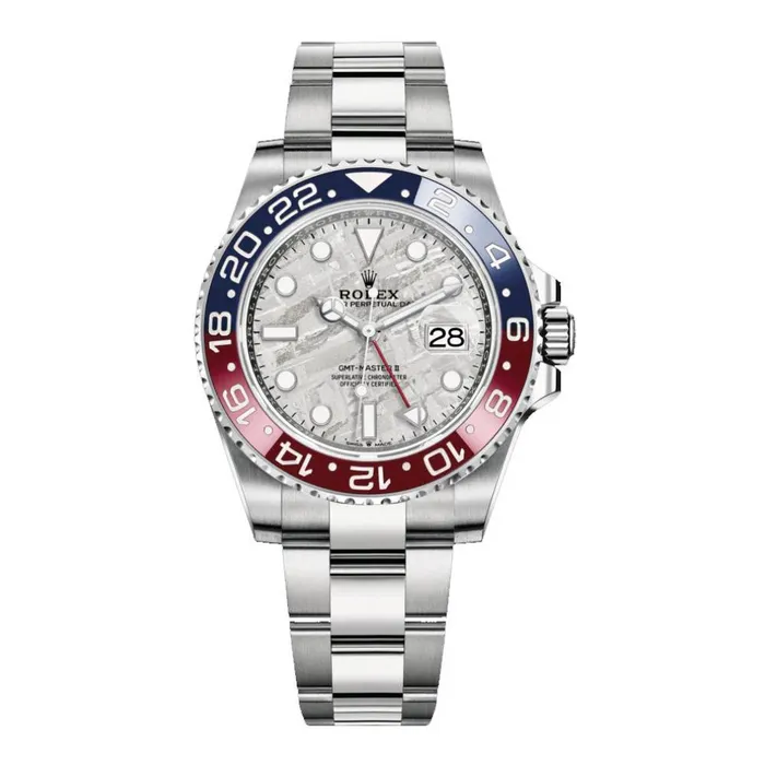 Bracelets Rolex Rolex GMTMaster II Pepsi 40mm Ref 126719BLRO0002 Meteorite Dial Red Blue Ceramic Bezel 18K White Gold Oyster Bracelet Mens Watch Bracelets Rolex Rolex GMTMaster II Pepsi 40mm Ref 126719BLRO0002 Meteorite Dial Red Blue Ceramic Bezel 18K White Gold Oyster Bracelet Mens Watch