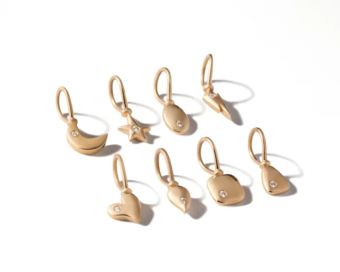 Charm Necklaces Marla Aaron 14K Gold Itty Bitty Charm Marla Aaron