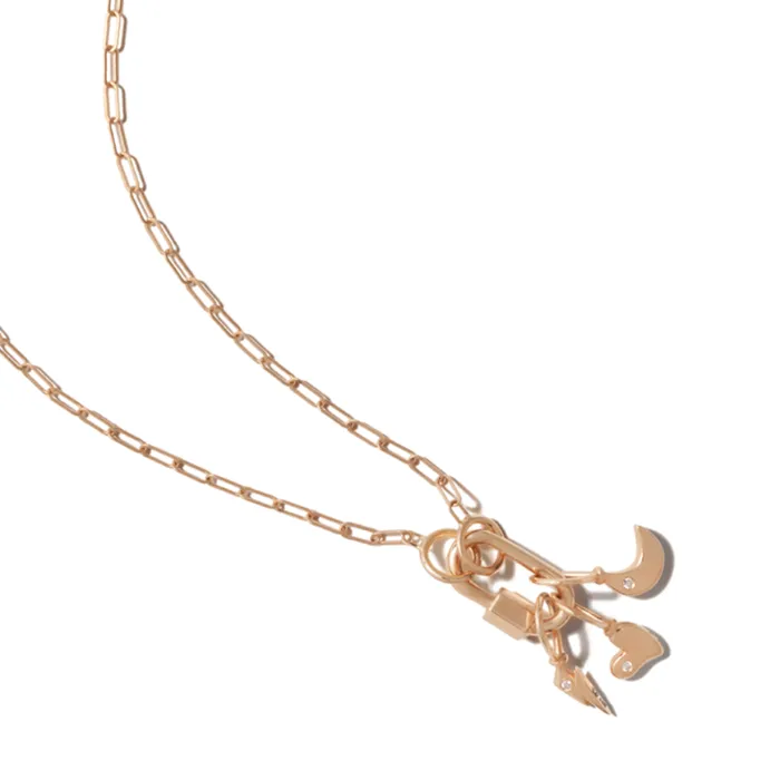 Charm Necklaces Marla Aaron 14K Gold Itty Bitty Charm Marla Aaron