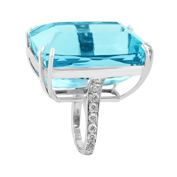 CJ Charles Jewelers Rings Platinum Impressive Aquamarine and Diamond Ring GIA Certified 13262cts CJ Charles Jewelers Rings Platinum Impressive Aquamarine and Diamond Ring GIA Certified 13262cts