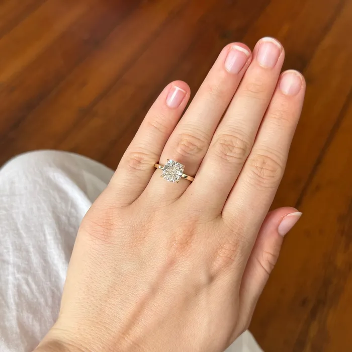 Croghans Rings 35ct I SI1 Cushion Diamond Solitaire 14K Yellow Gold Engagement Ring