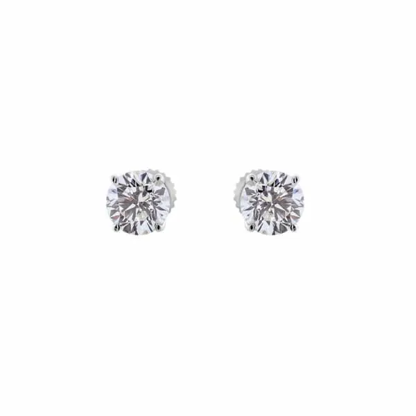 Diamond Source NYC Earrings 14kt White Gold Diamond Stud Earrings 055ct Total Weight Round Brilliant Diamonds ST17325