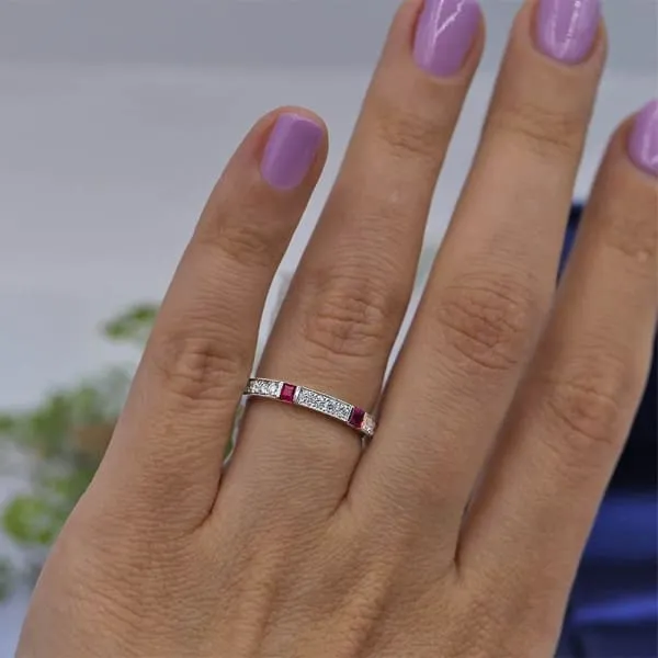 Diamond Source NYC Rings Unique HalfWay Eternity Diamond Ring KR105481 Diamond Source NYC Rings Unique HalfWay Eternity Diamond Ring KR105481