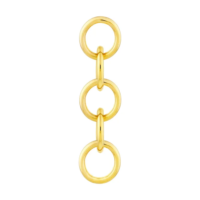 Earrings Croghans 14K Yellow Gold Round Link Endless Dangle Earrings