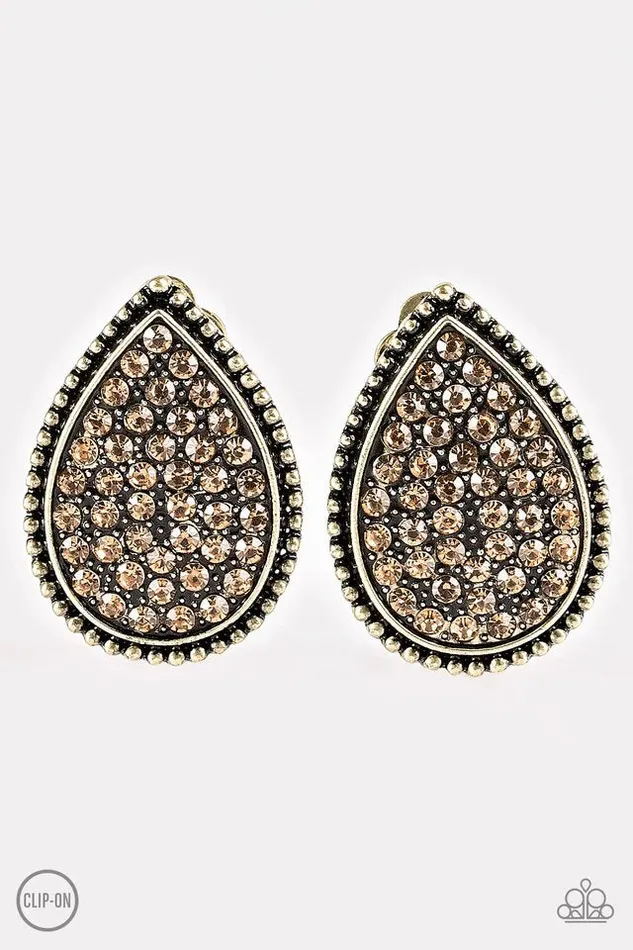 Earrings Paparazzi Earring A Run For Their Money Brass Paparazzi Jewelry