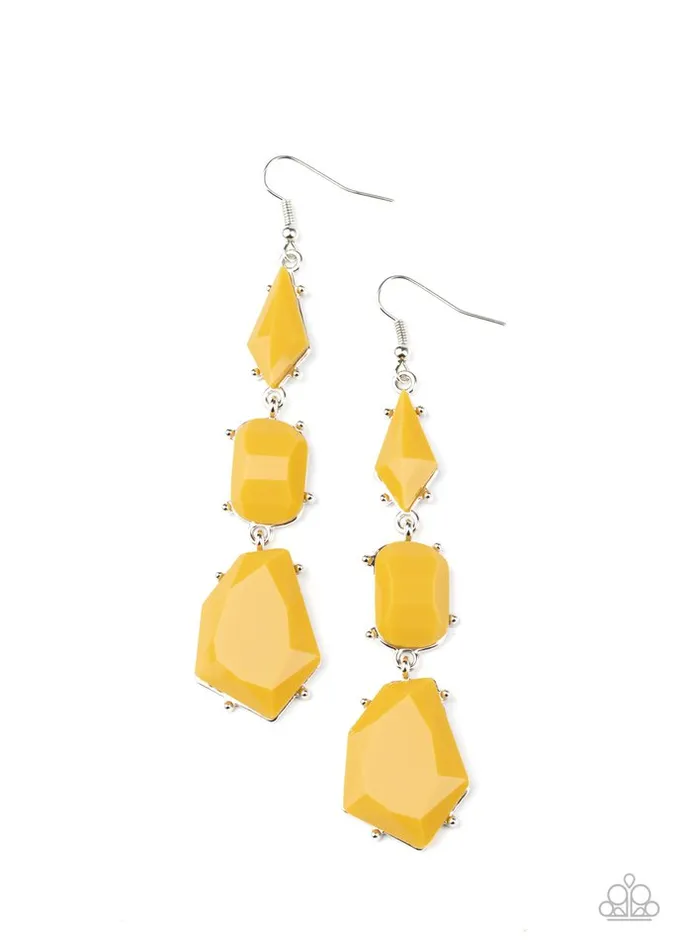 Earrings Paparazzi Earring Geo Getaway Yellow Paparazzi Jewelry Earrings Paparazzi Earring Geo Getaway Yellow Paparazzi Jewelry