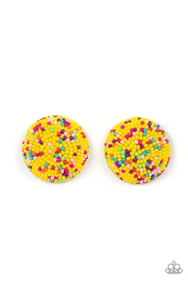 Earrings Paparazzi Earring Kaleidoscope Sky Yellow Paparazzi Jewelry Earrings Paparazzi Earring Kaleidoscope Sky Yellow Paparazzi Jewelry