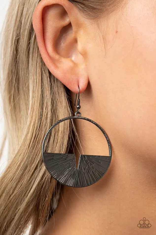 Earrings Paparazzi Earring Reimagined Refinement Black Paparazzi Jewelry