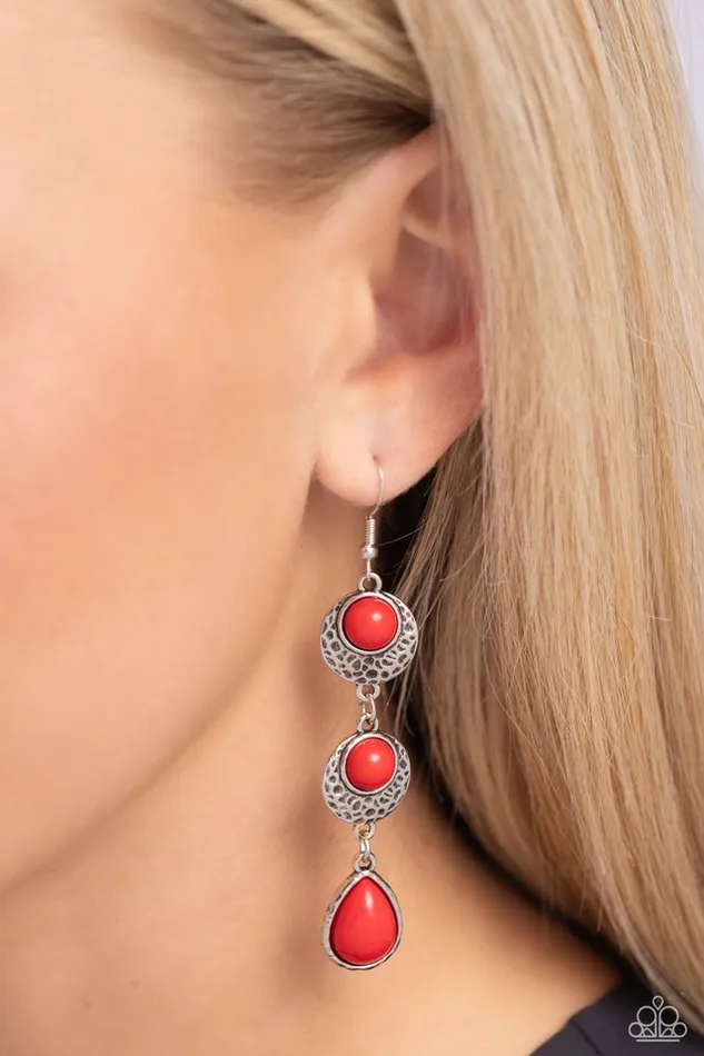 Earrings Paparazzi Earring Tahoe Trailblazer Red Paparazzi Jewelry