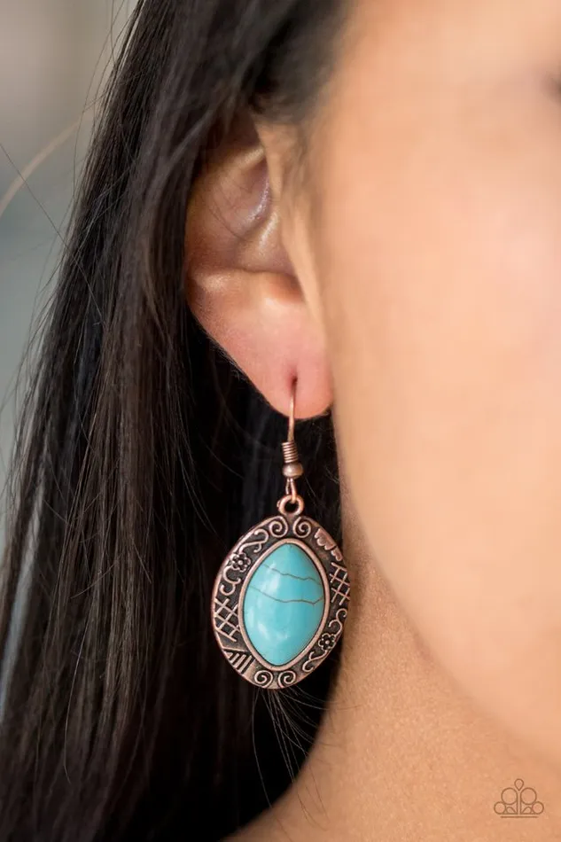 Earrings Paparazzi Jewelry Paparazzi Earring Aztec Horizons Copper