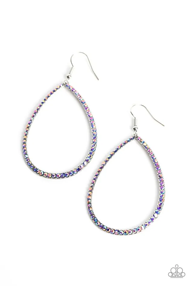 Earrings Paparazzi Jewelry Paparazzi Earring Black Tie Optional Blue