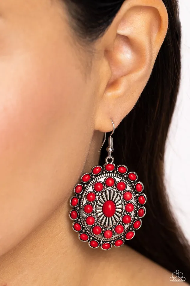 Earrings Paparazzi Jewelry Paparazzi Earring Bohemian Badlands Red