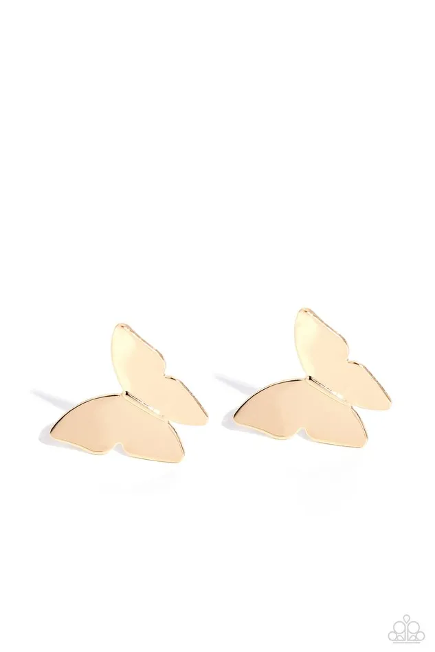 Earrings Paparazzi Jewelry Paparazzi Earring Butterfly Beholder Gold Earrings Paparazzi Jewelry Paparazzi Earring Butterfly Beholder Gold