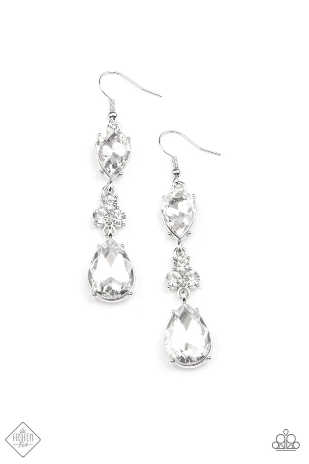 Earrings Paparazzi Jewelry Paparazzi Earring Fashion Fix May 2021 Once Upon a Twinkle White