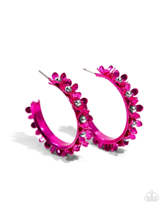 Earrings Paparazzi Jewelry Paparazzi Earring Fashionable Flower Crown Pink Earrings Paparazzi Jewelry Paparazzi Earring Fashionable Flower Crown Pink