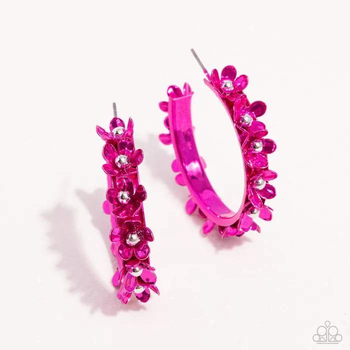 Earrings Paparazzi Jewelry Paparazzi Earring Fashionable Flower Crown Pink Earrings Paparazzi Jewelry Paparazzi Earring Fashionable Flower Crown Pink