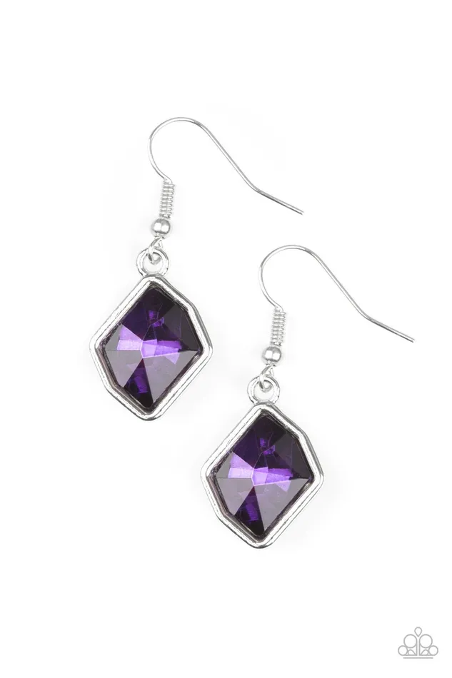 Earrings Paparazzi Jewelry Paparazzi Earring Glow It Up Purple