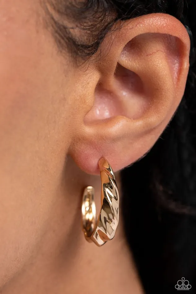 Earrings Paparazzi Jewelry Paparazzi Earring HOOP it Up Gold
