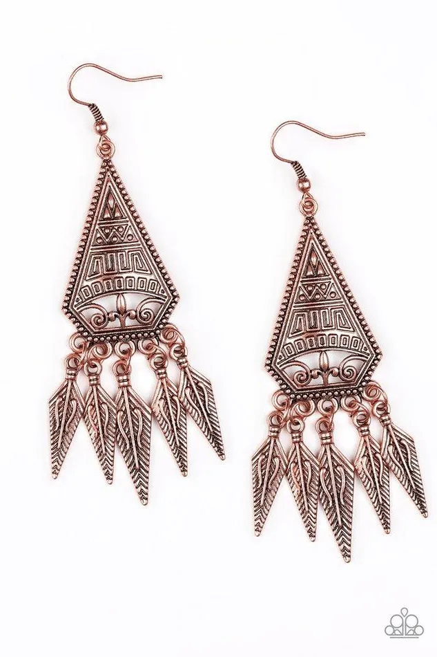 Earrings Paparazzi Jewelry Paparazzi Earring Me Oh MAYAN Copper